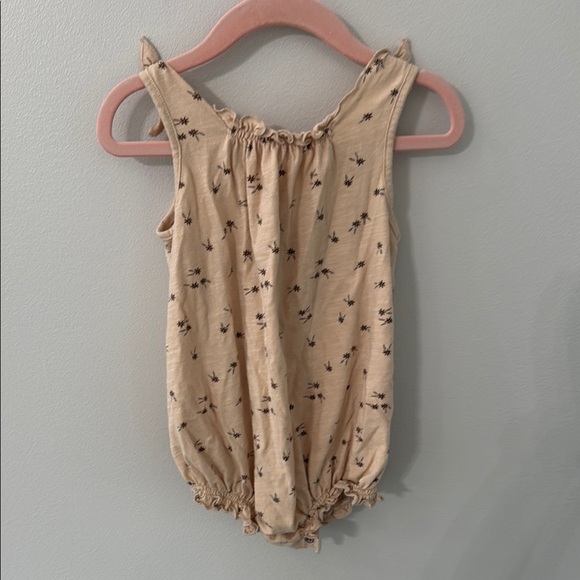 Rylee + Cru Cream Baby Romper with Floral Accents - Picture 3 of 3